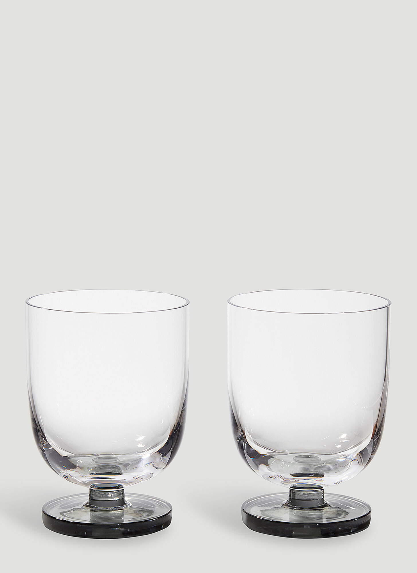 Tom Dixon Set Of Two Puck Tumbler Glasses In Transparent
