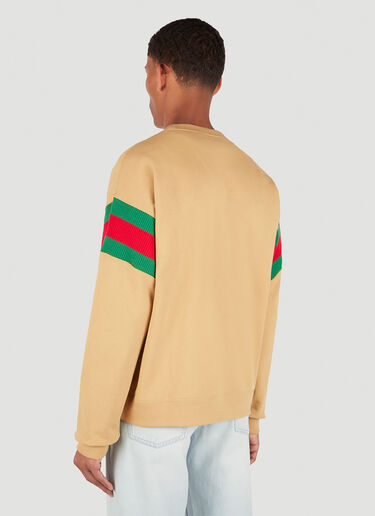 Gucci Web Sleeve Sweatshirt Beige guc0152077