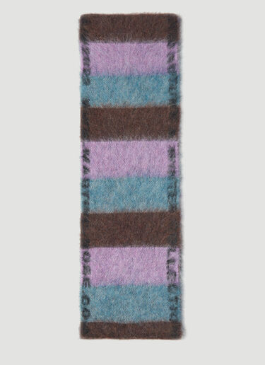 Martine Rose Brushed Signature Scarf Purple mtr0154015