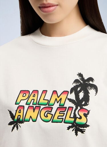 Palm Angels Sunset Graphic Boxy T-Shirt White pma0264205