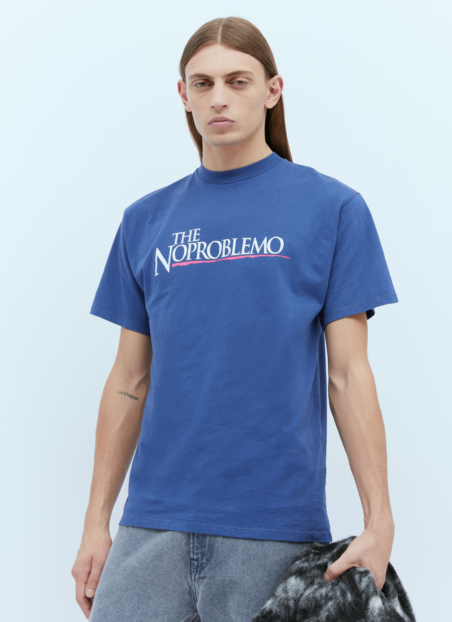Shop Aries No Problemo T-shirt In Blue