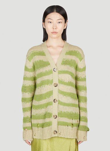 Acne Studios 仿旧条纹开衫 绿色 acn0253028