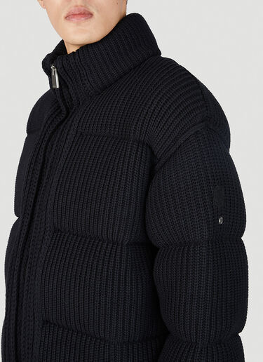 6 Moncler 1017 ALYX SM Ribbed Knit Puffer Jacket Black mal0151012