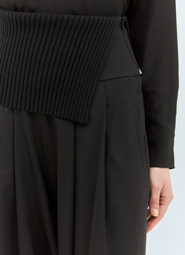 Max Mara Long Stretch Wool Pants Black max0258003