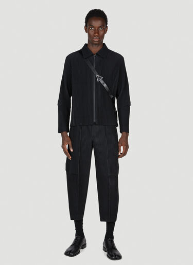 Homme Plissé Issey Miyake Pleated Cropped Pants Black hmp0153008