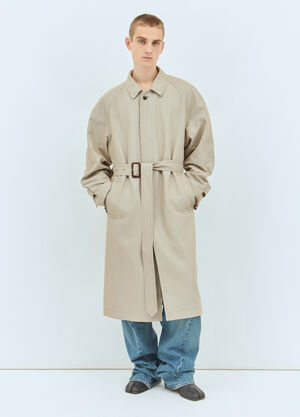 Maison Margiela Raw Cuffs Trench Coat Beige mla0158001