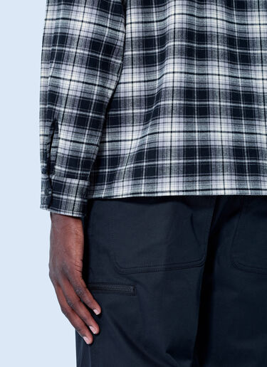 LN-CC® - Moncler: Check Patterned Cotton Shirt - Black Moncler Check Patterned Cotton Shirt Black mon0166015
