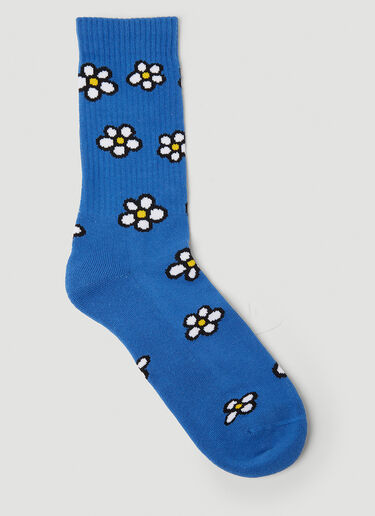 Byborre Floral Jacquard Socks Blue byb0148017