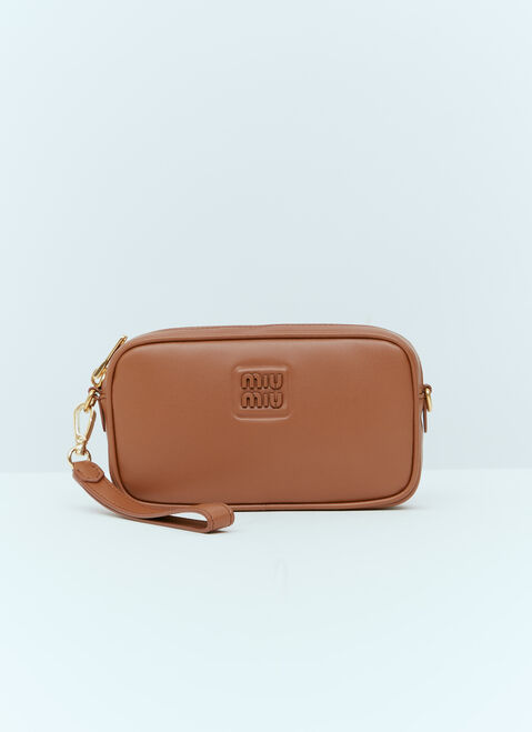 Dries Van Noten Embossed Logo Leather Pouch ブラック dvn0254052