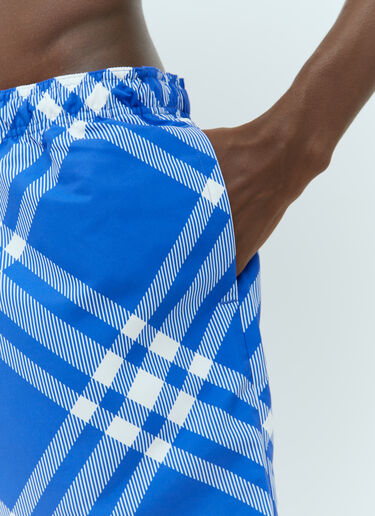 Burberry Check Swim Shorts Blue bur0154011