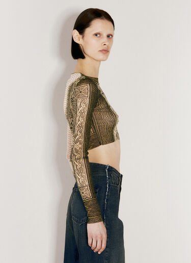 Jean Paul Gaultier Cartouche 印花短上衣  绿色 jpg0256007