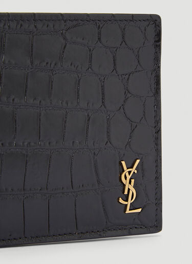 Saint Laurent Tiny Cassandre East/West Wallet Black sla0140039