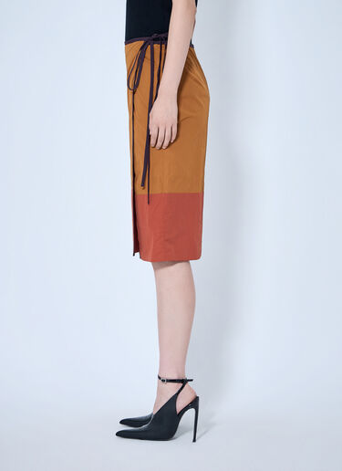 LN-CC® - Saint Laurent: Wrap-Tie Skirt - Orange Saint Laurent Wrap-Tie Skirt Orange sla0263009