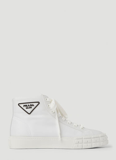 Prada High-Top Logo Sneakers White pra0245017