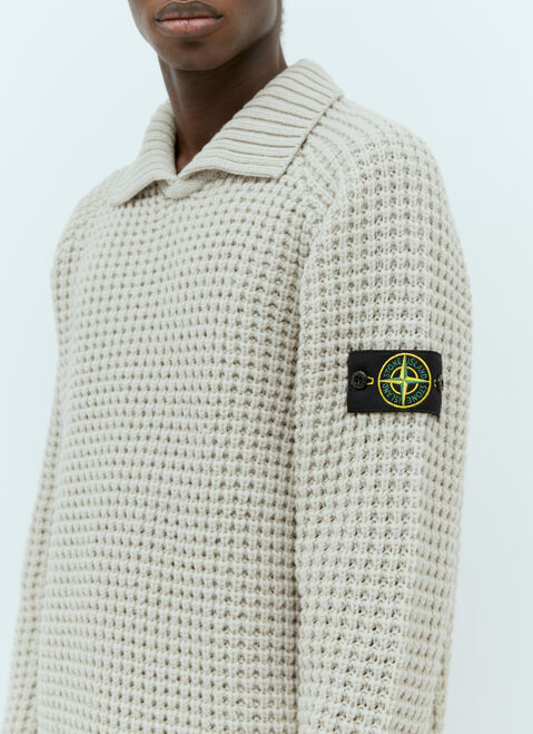 Gucci Spread Collar Wool Sweater Grey guc0155027