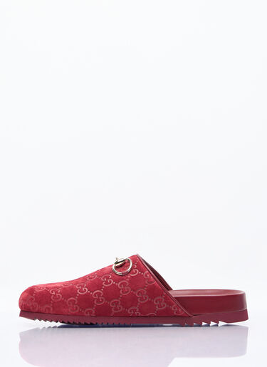 Horsebit Suede Mules Gucci Horsebit Suede Mules Red guc0257057