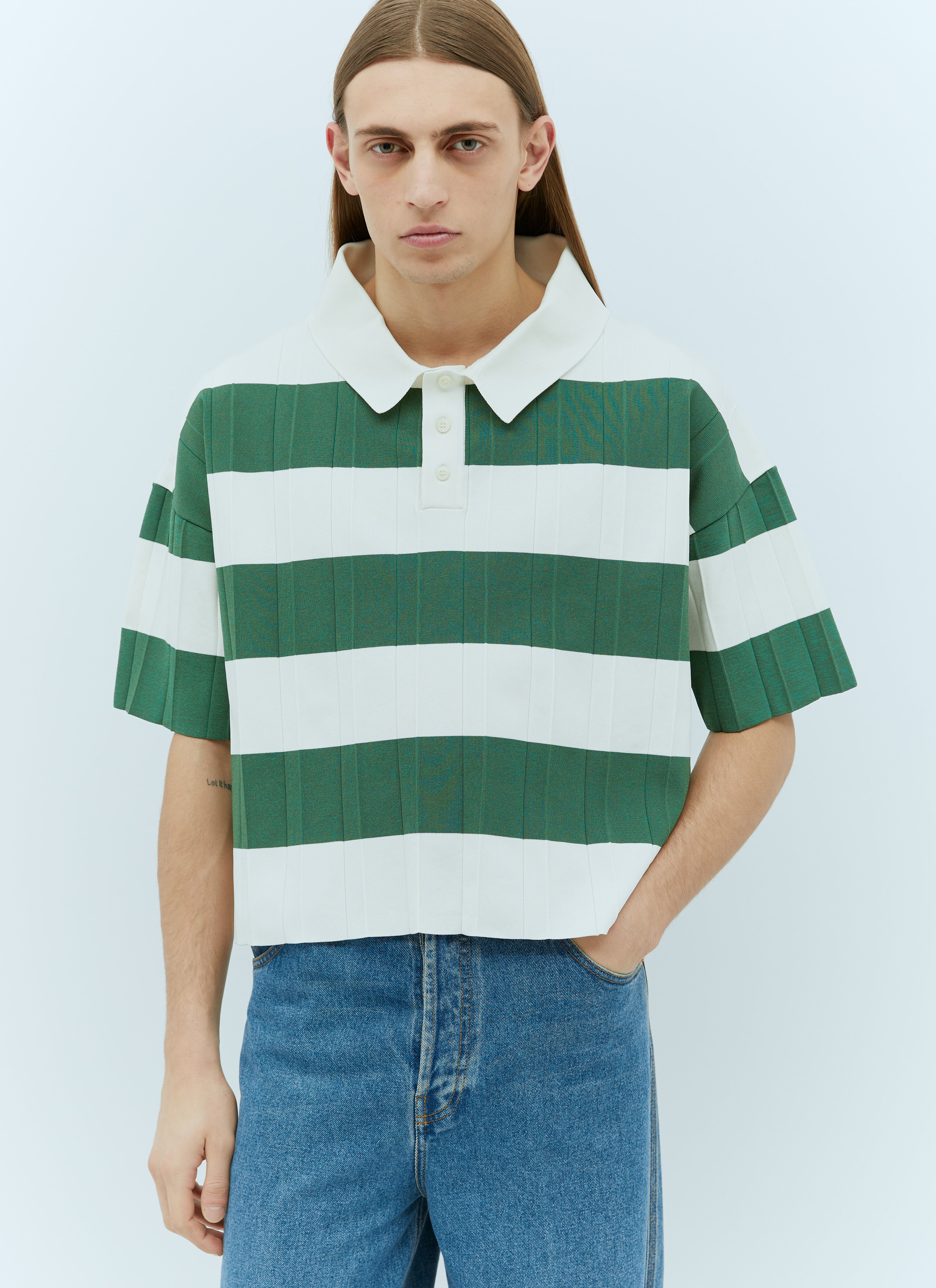 Jacquemus Men s Le Polo Bimini Shirt in Green LN CC