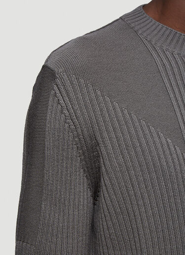 Rick Owens Fisherman Biker Knit Sweater Grey ric0143023