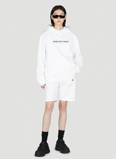 Floral Motif Hooded Sweatshirt 7 Moncler Fragment Floral Motif Hooded Sweatshirt White mfr0354007