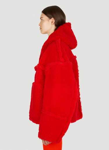 1017 ALYX 9SM Oversized Shearling Jacket Red aly0250022