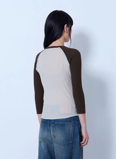 Acne Studios Raglan Sleeve Graphic T-Shirt Brown acn0265074