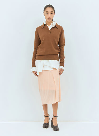 Dries Van Noten 长款垂褶半裙 粉色 dvn0258011