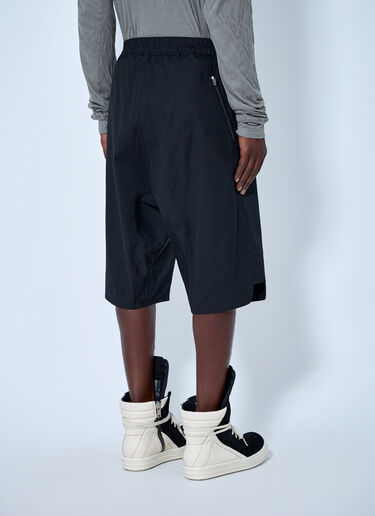 LN-CC® - Rick Owens: Basket Swingers Heavy Poplin Shorts - Black Rick Owens Basket Swingers Heavy Poplin Shorts Black ric0165048