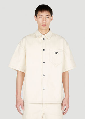 Prada Bull Denim Shirt Cream pra0151012