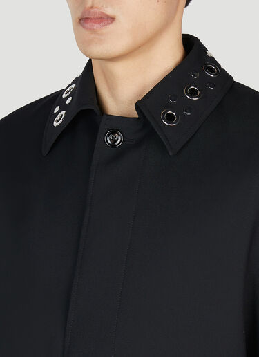 Alexander McQueen Eyelet Trench Coat Black amq0151017