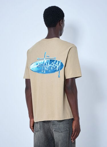 LN-CC® - Stüssy: Wave Oval Tシャツ - ベージュ Stüssy Wave Oval Tシャツ ベージュ sts0164028