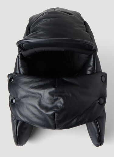 Burberry Quilted Leather Ushanka Cap Black bur0348004