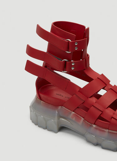 Rick Owens Tractor Sandals Red ric0243050
