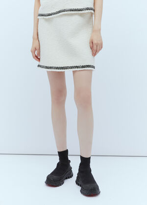 Moncler Tweed Mini Skirt White mon0255027