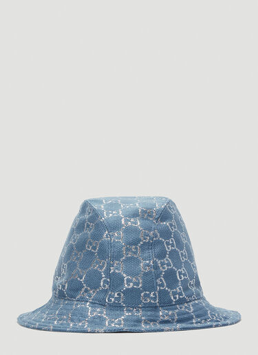 Gucci GG Lamé Bucket Hat Blue guc0243173