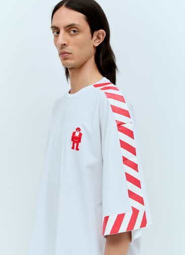 Walter Van Beirendonck デンジャーTシャツ ホワイト wlt0156015