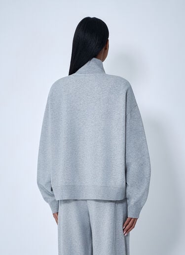 GANNI Half-Zip Sweatshirt Grey gan0263013