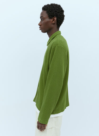 Stüssy Big Thermal Zip Up Shirt Green sts0151009