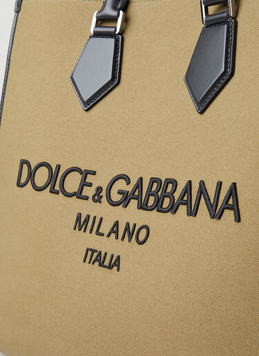 Dolce & Gabbana 刺绣徽标托特包 绿色 dol0147048