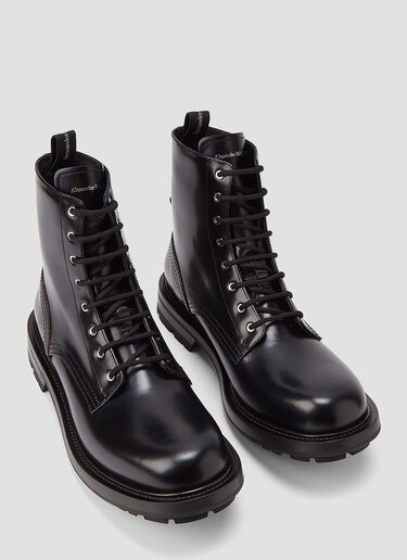 Alexander McQueen Worker Boots Black amq0144009