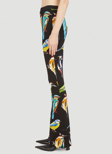 Stella McCartney 버드 프린트 팬츠 블랙 stm0251009