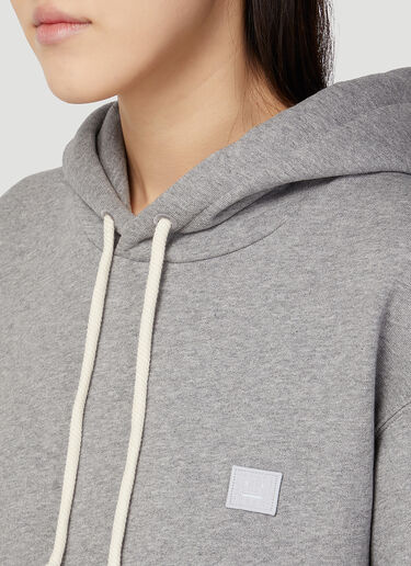 Acne Studios Face Hooded Sweatshirt Grey acn0247016