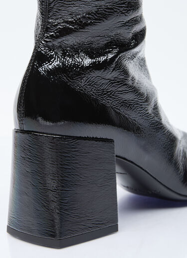 Courrèges Heritage Vinyl Ankle Boots Black cou0253043