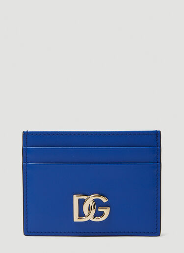 Dolce & Gabbana Logo Plaque Card Holder Blue dol0249090