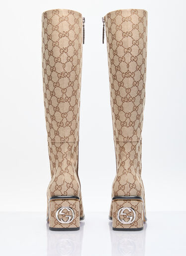 Gucci Onyx GG 帆布靴  棕色 guc0255188