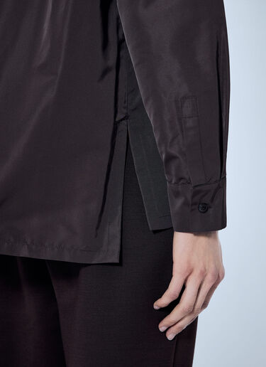 Max Mara Silk-Blend Radzimir Shirt Dark Brown max0266035