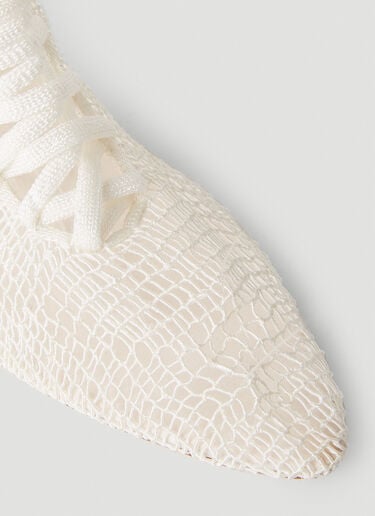 Isa Boulder Crochet Heels White isa0251014