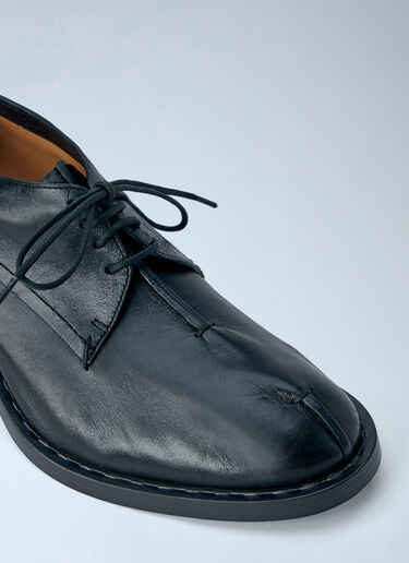 LN-CC® - Capasa Milano: Block Heel Leather Derbies - Black Capasa Milano Block Heel Leather Derbies Black cps0266004