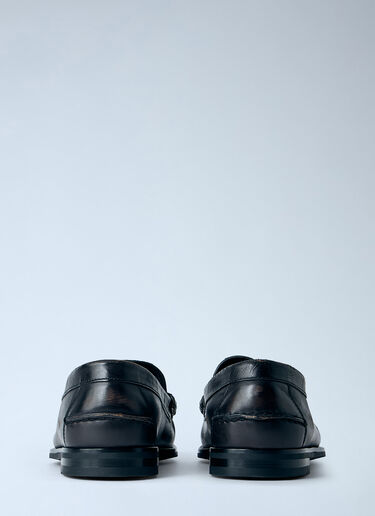 LN-CC® - Prada: Antiqued Leather Loafers - Dark Brown Prada Antiqued Leather Loafers Dark Brown pra0166218