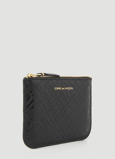 Comme Des Garcons Wallet Embossed Roots Pouch Black cdw0348006