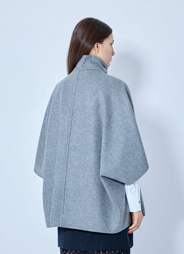 LN-CC® - Max Mara: Asymmetric Wool Cape - Grey Max Mara Asymmetric Wool Cape Grey max0265086